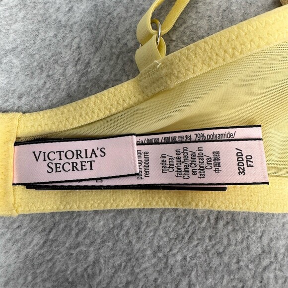 Victoria's Secret Dream Angels Underwire Bra 32DDD Yellow Lace - Picture 6 of 11